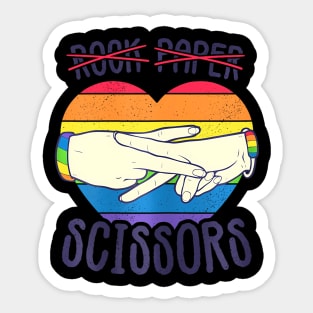 Lesbian Pride Flag Scissors Lesbian Pride Sticker